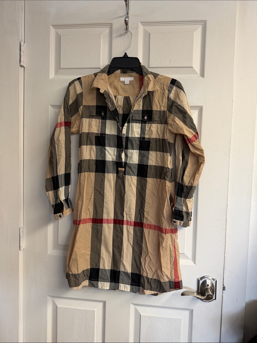 Burberry Britt Dress with Classic Check Trim Size 14 Y Girl